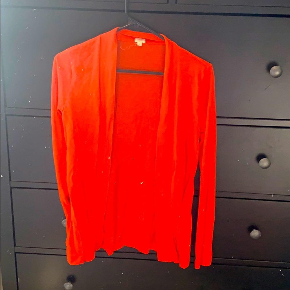 Jcrew lightweight open sweater - orange - xsmall